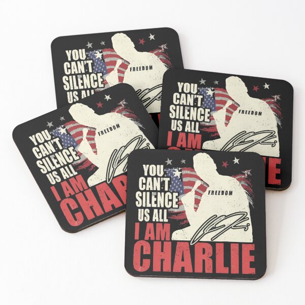 Item preview, Charlie Kirk "You Can't Silence Us All I Am Charlie" Freedom Signature  designed and sold by JeyVel.
