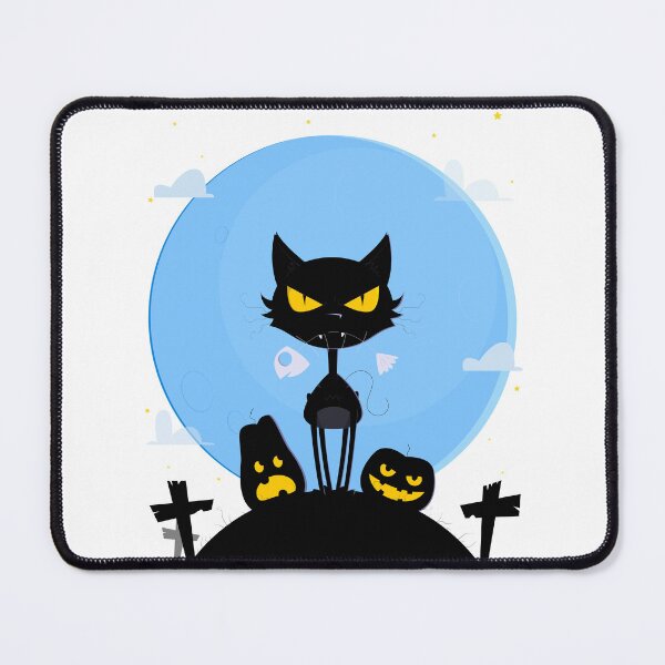 Item preview, Query successful A Spooky Black Cat and Blue Moon designed and sold by GSJGROUP.