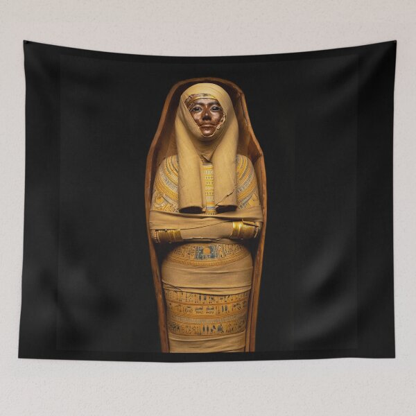 Item preview, Egyptian Mummy vintage atmoospheric historical image capturing the mysterious nature of the Pharaohs designed and sold by Vintage Designs +.