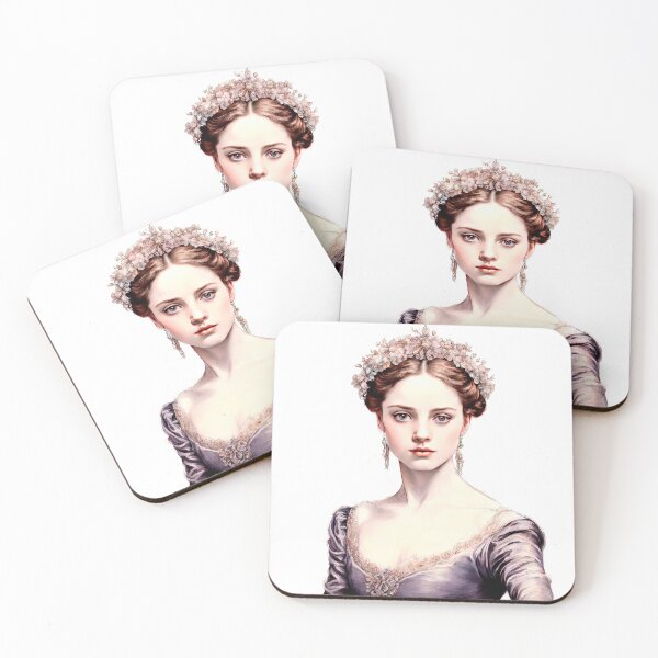 Item preview, Elegant Victorian Woman with Floral Crown Portrait designed and sold by LanaGustavsson.