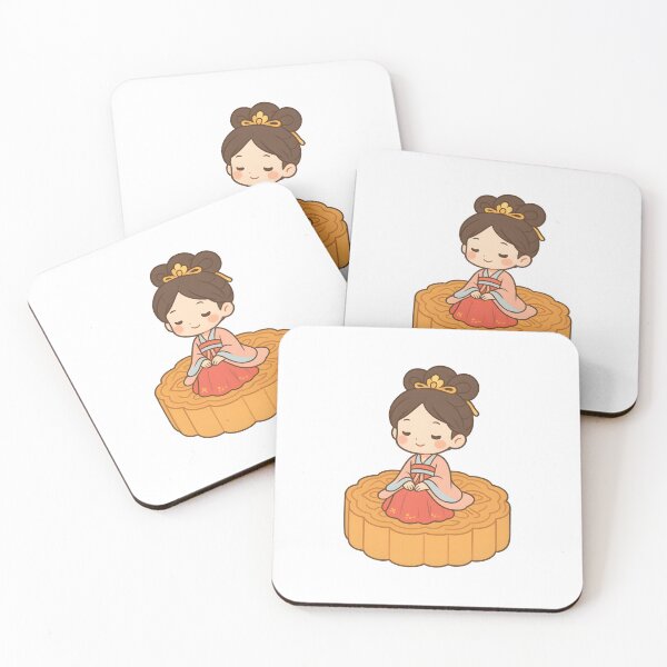 Item preview, Chibi Chinese Princess Sitting on Mooncake – Mid-Autumn Festival  designed and sold by OsasChild.