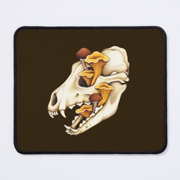Item preview, Wolf Skull Vulture Culture Mushroom Therian Furry Goblincore designed and sold by Veymoth.