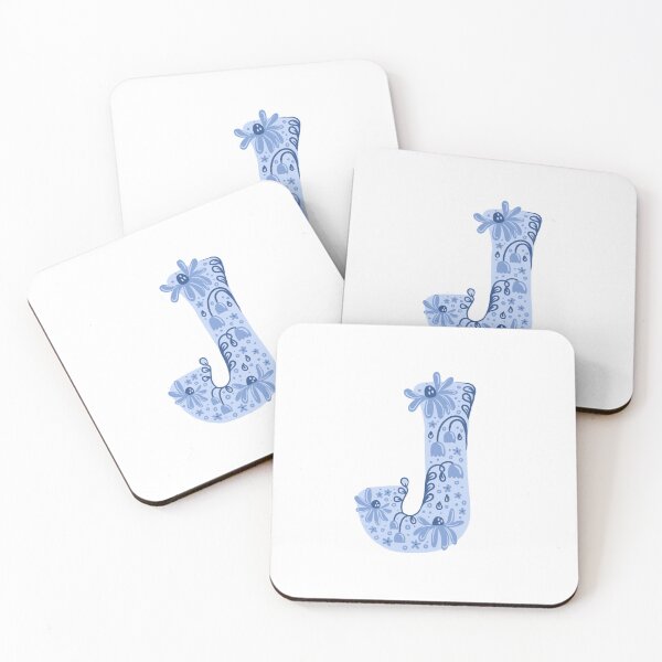 Item preview, Cute Illustrated Floral Initials Letter J cute sticker design designed and sold by Richardsonh25.