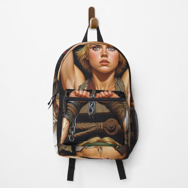 Item preview, Two captive fantasy post apocalyptic warrior women illustration designed and sold by Vintage Designs +.
