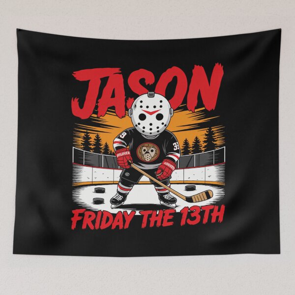 Artikelvorschau, Jason Freitag der 13. Hockey Rink Horror Cartoon Mashup entworfen und verkauft von trangaualac.