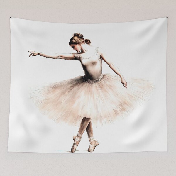 Item preview, Ethereal Ballerina in Delicate Pale Tutu Illustration designed and sold by LanaGustavsson.