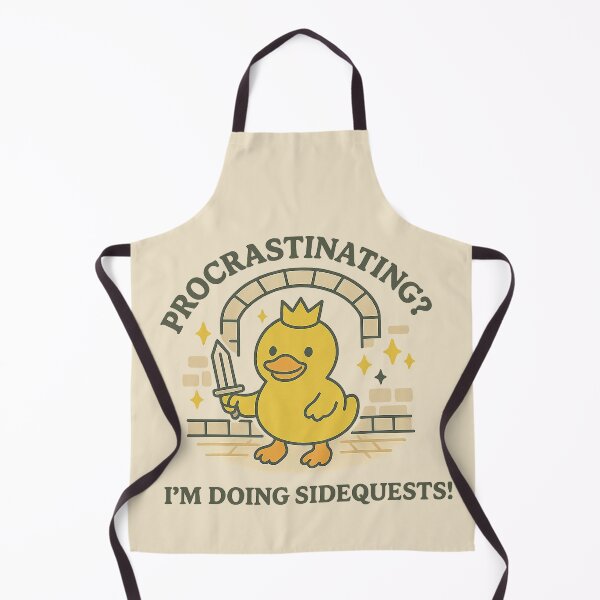 Item preview, Funny Duck Procrastination – Cute Gamer Sidequest Cartoon designed and sold by Florarts.