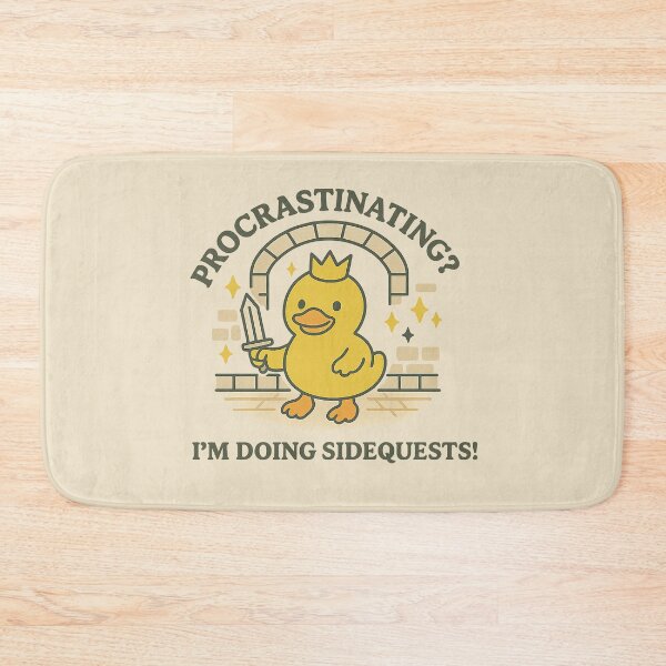 Item preview, Funny Duck Procrastination – Cute Gamer Sidequest Cartoon designed and sold by Florarts.