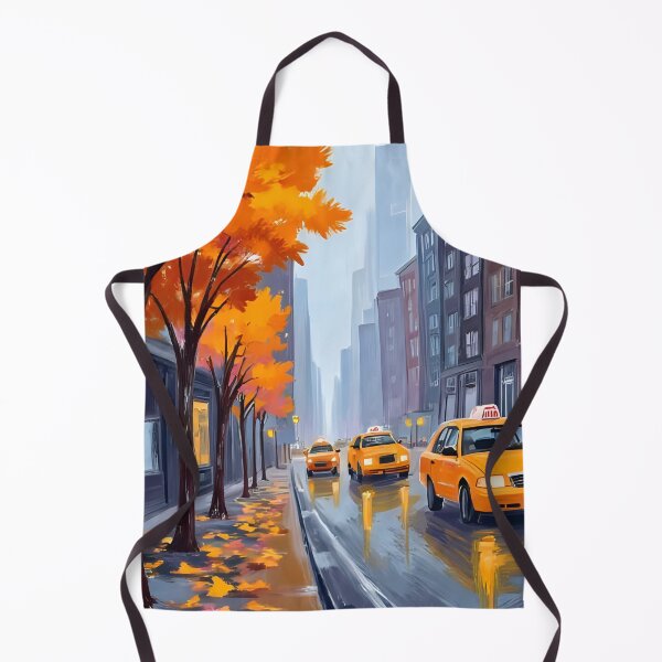 Item preview, Autumn in New York City – Cozy Fall Street Scene with Yellow Cabs designed and sold by The Sandy Design Store.