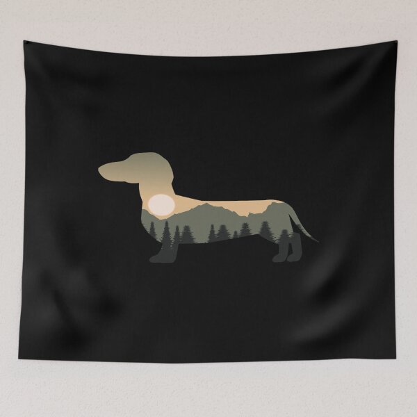 Item preview, Dachshund Dog Forest Mountain Sunset 	 	 	 designed and sold by eeznzisjb44.
