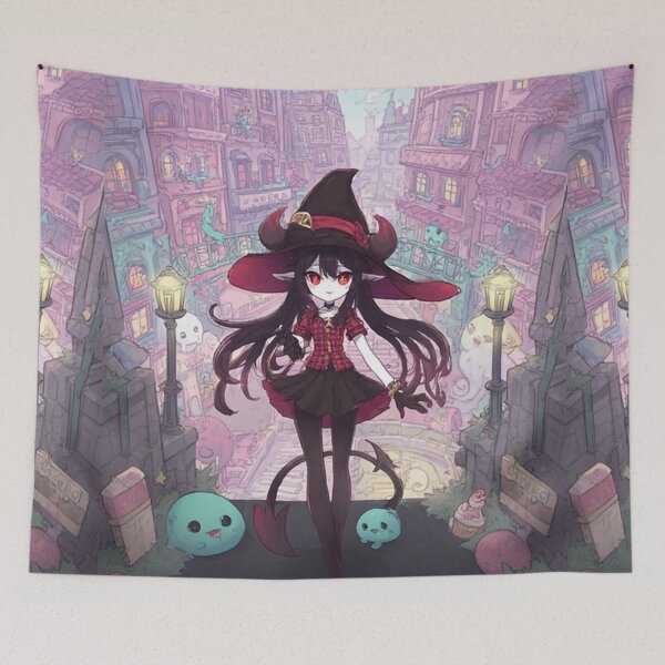 Item preview, Cute demon girl designed and sold by ArtsJulian.