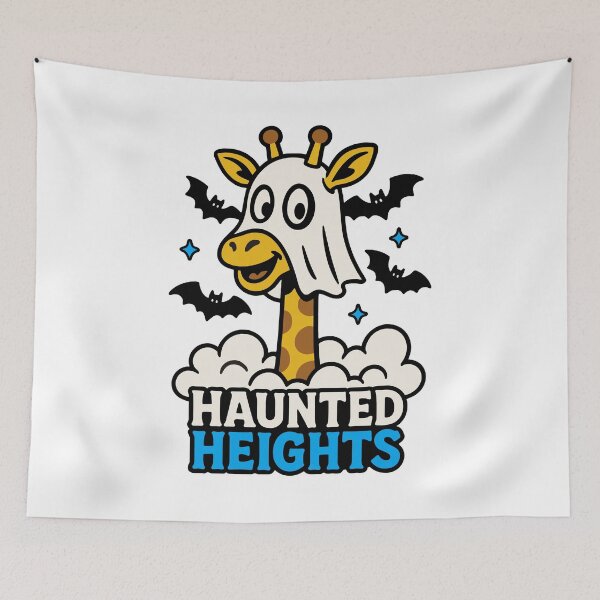 Item preview, Haunted Heights Cute Giraffe Ghost Halloween designed and sold by SnappyPNG.
