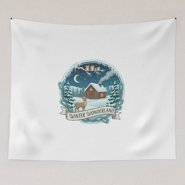 Item preview, Winter Wonderland Cabin Scene designed and sold by MonoArt MA.