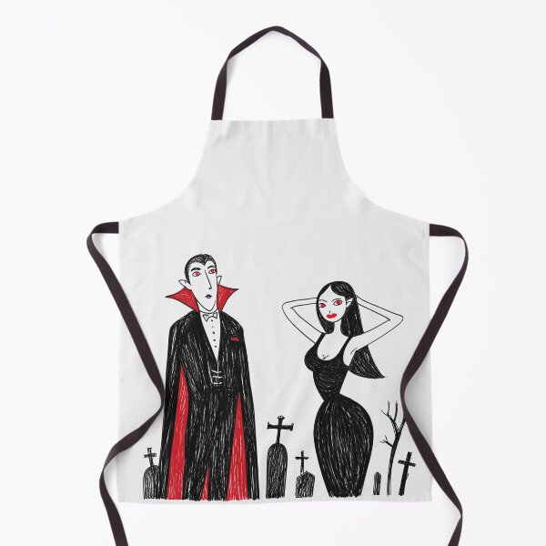 Item preview, Vampire count Dracula and his hypnotic bride  illustration halloween art designed and sold by Vintage Designs +.