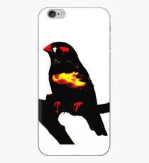 Zebra Finch on a bench iPhone Case