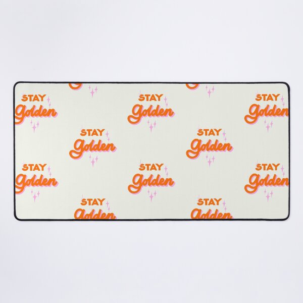Item preview, Stay Golden Lettering Design | Handwritten Calligraphy with 3D Shadow Effect, Pink Orange & White Sparkle Typography Art designed and sold by indysign.
