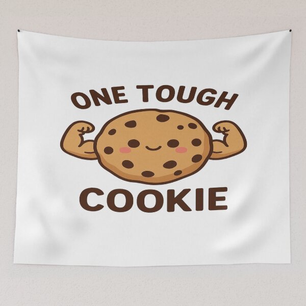Item preview, One Tough Cookie | Cute Motivational Biscuit Design designed and sold by ToonyTeez.