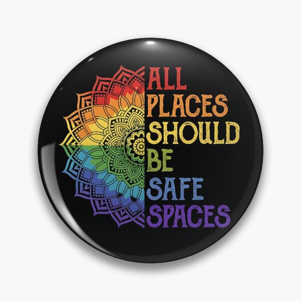 Item preview, All Places Should Be Safe Spaces – Rainbow Mandala Pride Equality Design designed and sold by DreamiCanvas.