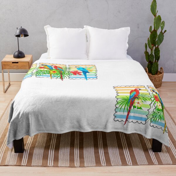 Item preview, Tropical Birds Design with Vintage Ocean Sunset | Retro Beach Vibes & Island Style designed and sold by Sun Sand & Sea Art.