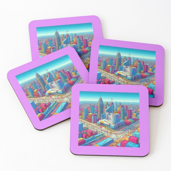 Item preview, Mississauga City Hall 3D Sketch – Vibrant View from Mavis Rd & Central Pkwy,  designed and sold by PaintMeWorld.