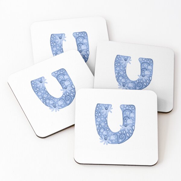 Item preview, Illustrated Floral Initials Letter U cute sticker design designed and sold by Richardsonh25.