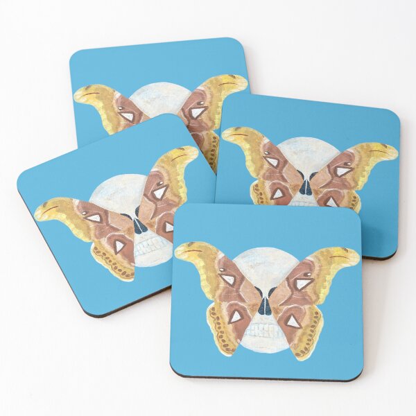 Item preview, Atlas moth in skull illustration designed and sold by Bugbotherer30.