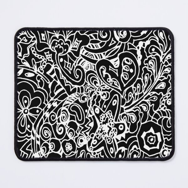 Item preview, Black and White Hand Drawn Pattern designed and sold by Sharon Schwalbe.