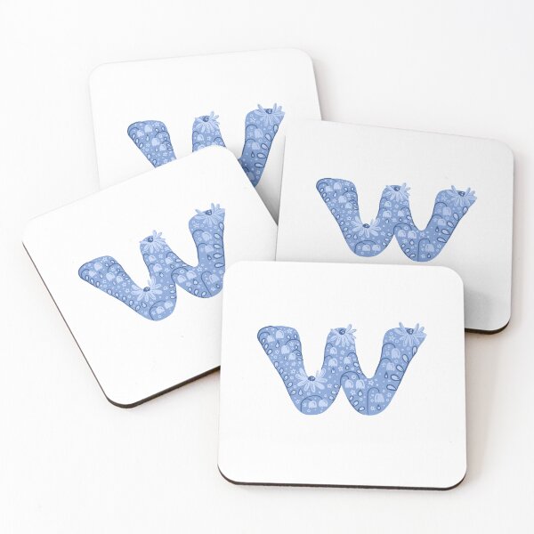 Item preview, Illustrated Floral Initials Letter W cute sticker design designed and sold by Richardsonh25.