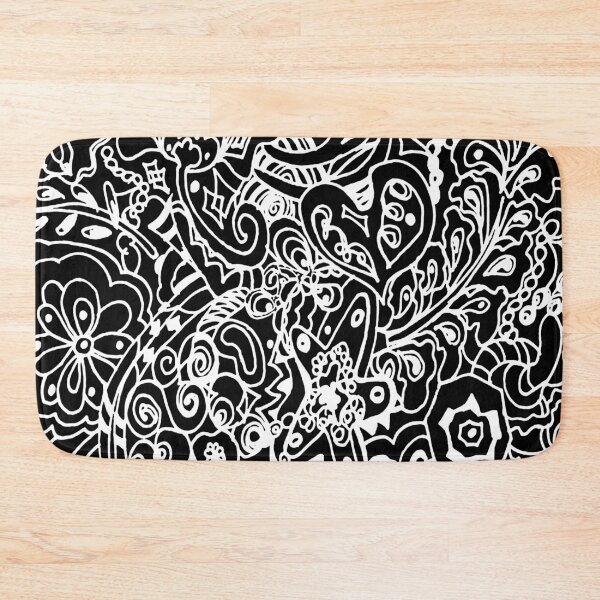 Item preview, Black and White Hand Drawn Pattern  designed and sold by Sharon Schwalbe.