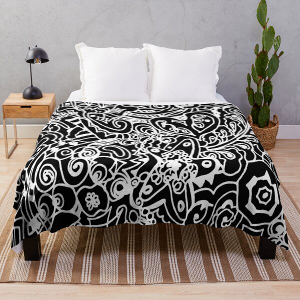 Item preview, Black and White Hand Drawn Pattern  designed and sold by Sharon Schwalbe.