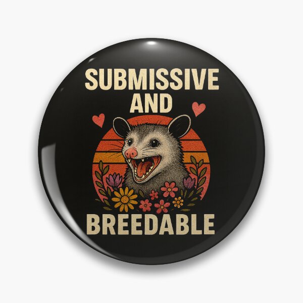 Item preview, Submissive and Breedable – Opossum Meme Sticker designed and sold by artfortheartist.