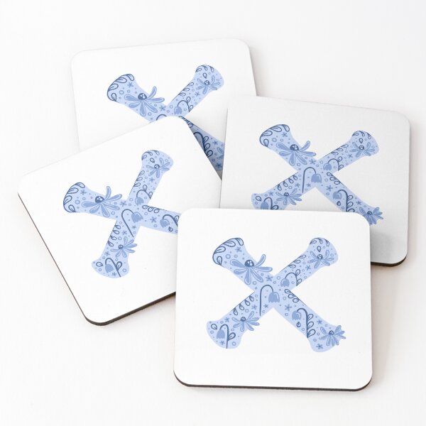 Item preview, Illustrated Floral Initials Letter X cute sticker design designed and sold by Richardsonh25.