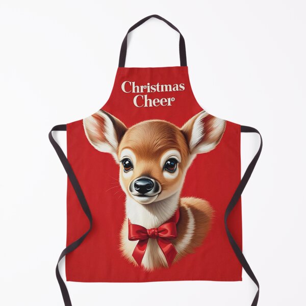 Item preview, Christmas Cheer cute vintage Deer christmas card art designed and sold by Vintage Designs +.