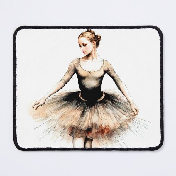 Item preview, Elegant Ballerina: Watercolor Sketch in Muted Tones designed and sold by LanaGustavsson.