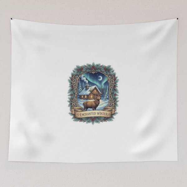 Item preview, Rustic Winter Lodge & Wildlife designed and sold by MonoArt MA.