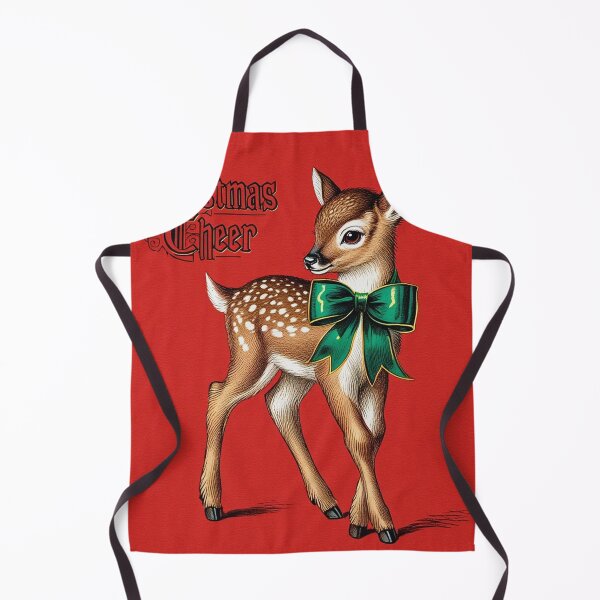 Item preview, Christmas Cheer cute vintage Deer christmas card art designed and sold by Vintage Designs +.