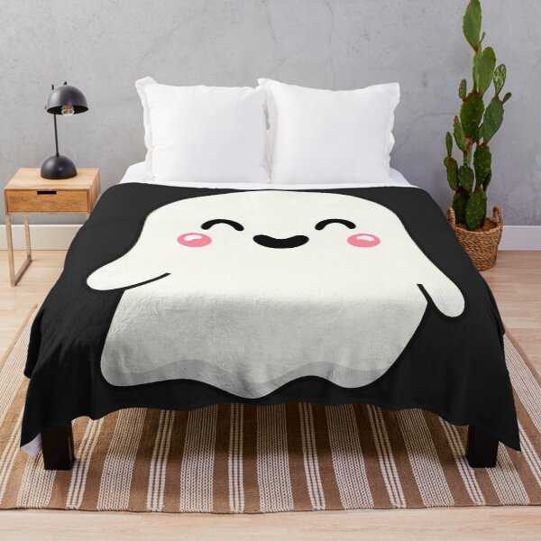 Item preview, Cute and Adorable Kawaii Halloween Smiling GHOST designed and sold by DibujandoPorfa.