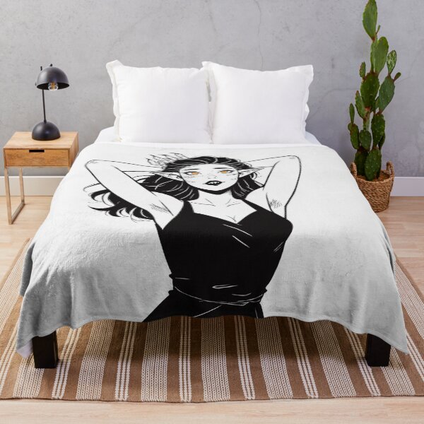 Item preview, Werewolf girl posing hand drawn illustration designed and sold by Vintage Designs +.