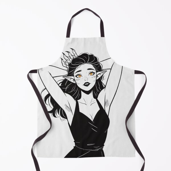Item preview, Werewolf girl posing hand drawn illustration designed and sold by Vintage Designs +.