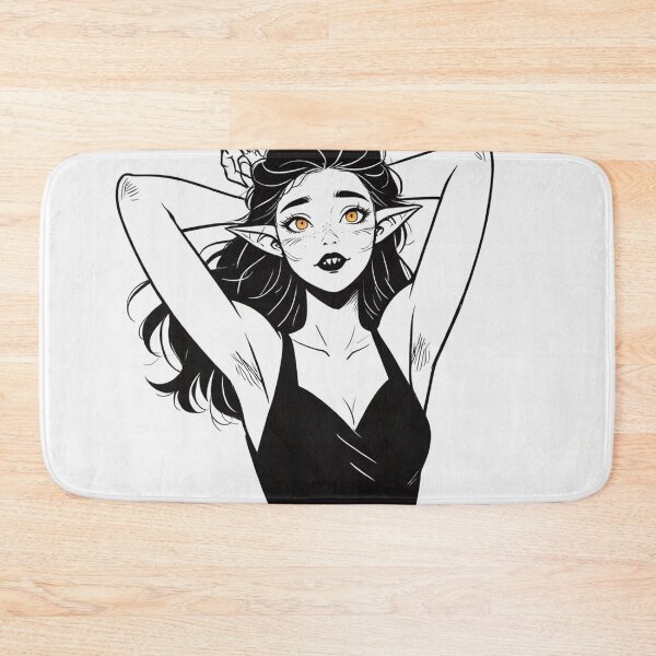 Item preview, Werewolf girl posing hand drawn illustration designed and sold by Vintage Designs +.