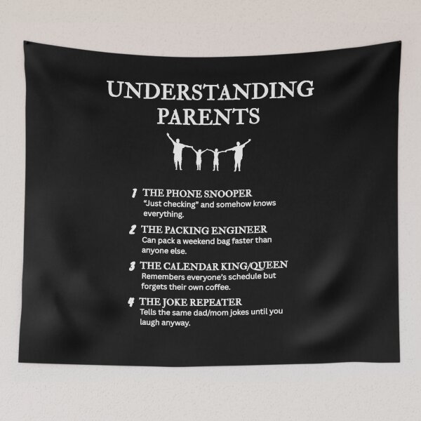 Item preview, Life with Parents – Hilarious Parenting Humor –  Black designed and sold by PsyFlow35.