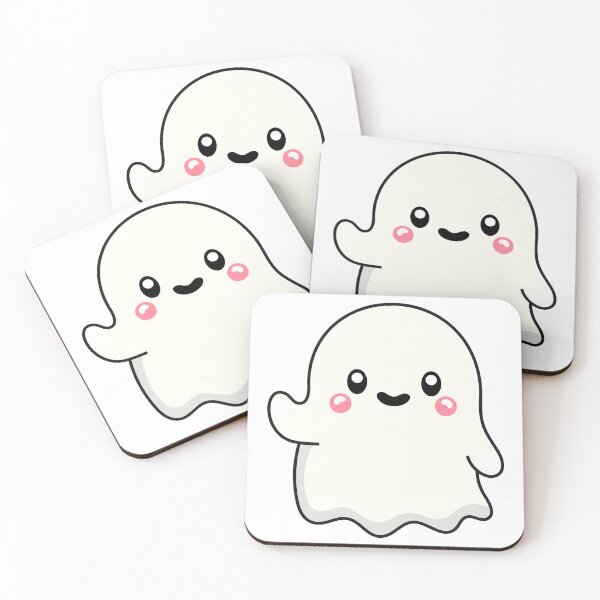 Item preview, Cute and Adorable Kawaii Halloween WAVING GHOST designed and sold by DibujandoPorfa.