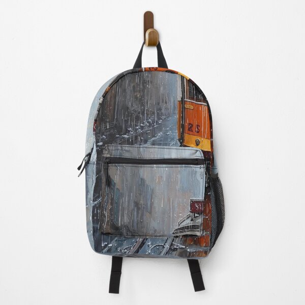 Item preview, Tram in the Rain – Palette Knife Painting by Salvatore Di Pressa designed and sold by Italian Ink Studio.