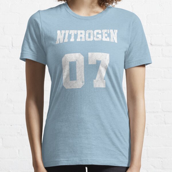 Element Nitrogen Chemistry Chemist Tee Shirt Funny Nerd Geek Design Atomic Number Periodic Table of Elements Chemical formula Essential T-Shirt