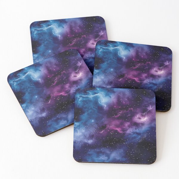 Item preview, Purple blue Space galaxy planets and starry night moon  designed and sold by cocomelon168.