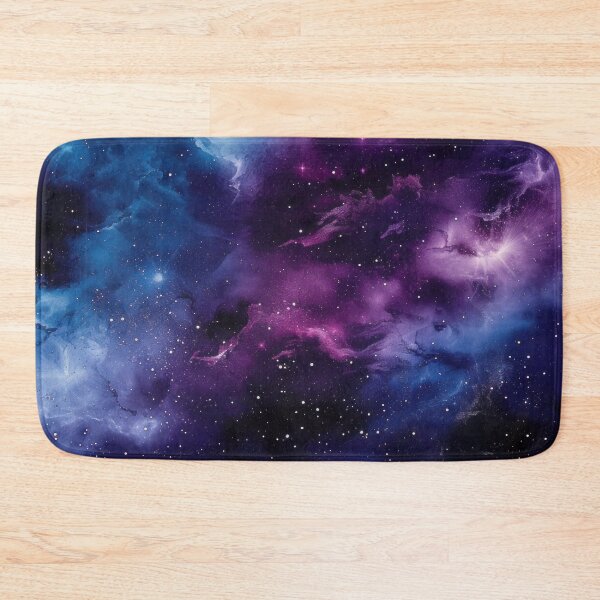 Item preview, Purple blue Space galaxy planets and starry night moon  designed and sold by cocomelon168.