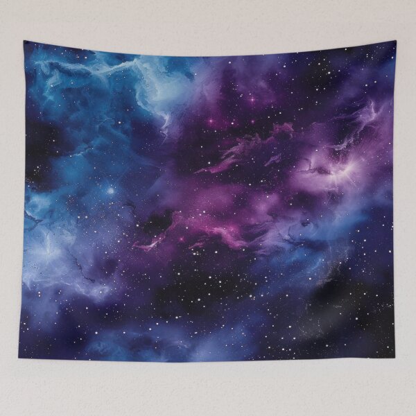 Item preview, Purple blue Space galaxy planets and starry night moon  designed and sold by cocomelon168.