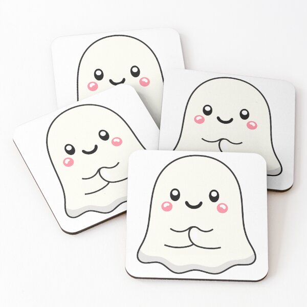 Item preview, Cute and Adorable GHOST thanking Kawaii Halloween designed and sold by DibujandoPorfa.