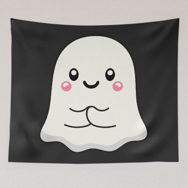 Item preview, Cute and Adorable GHOST thanking Kawaii Halloween designed and sold by DibujandoPorfa.