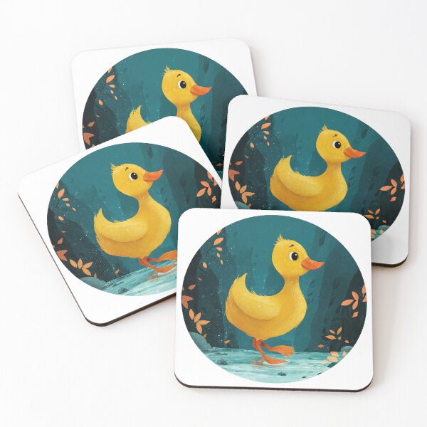 Item preview, Whimsical Woodland Waddle – Cheerful Duckling in Autumn Forest designed and sold by ForeverPrintsOK.